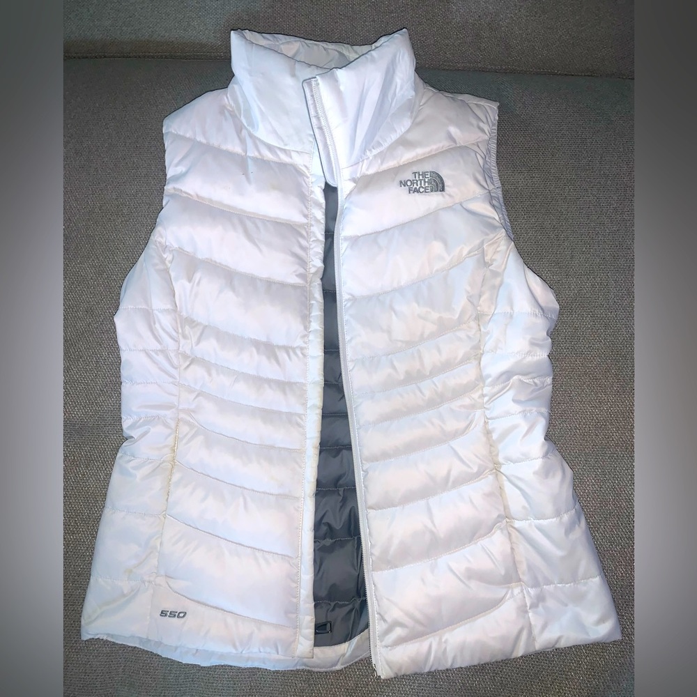 White puffer vest